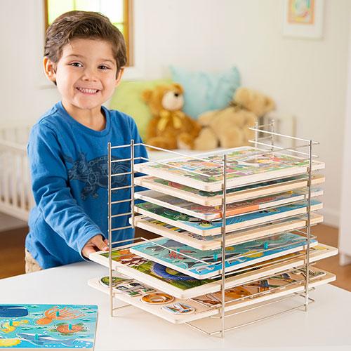Melissa & Doug(R) Deluxe Wire Puzzle Rack alternate view