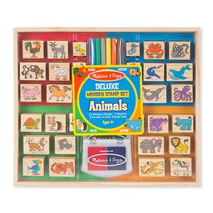 Melissa & Doug(R) Deluxe Wooden Animals Stamp Set