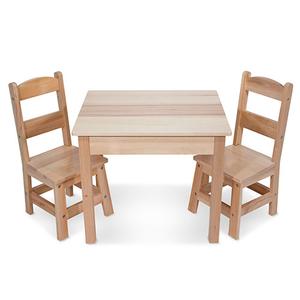 Melissa & Doug(R) 3pc. Solid Wood Table & Chairs Set