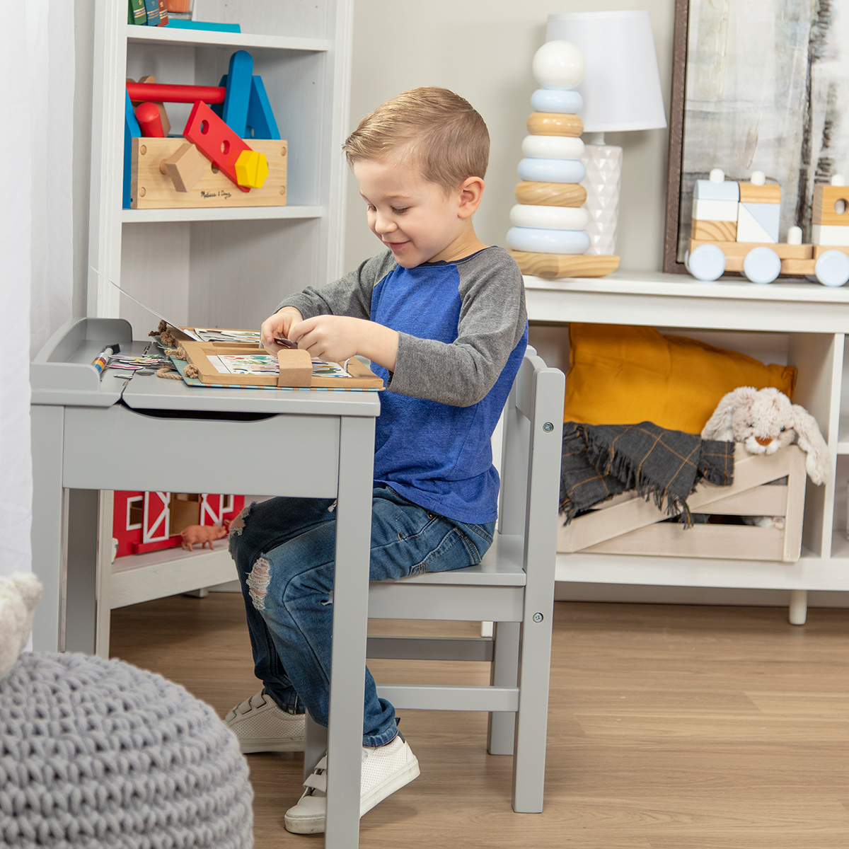 Melissa & Doug(R) Wooden Lift-Top Desk And Chair