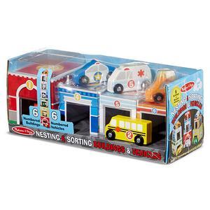 Melissa & Doug(R) Nesting & Sorting Buildings & Vehicles