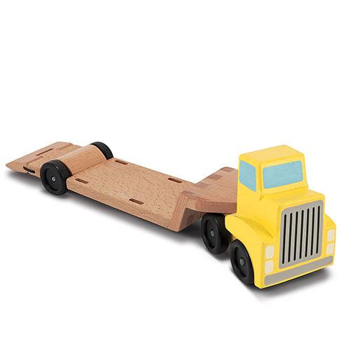 Melissa & Doug(R) Trailer & Excavator Wooden Toy Set alternate view