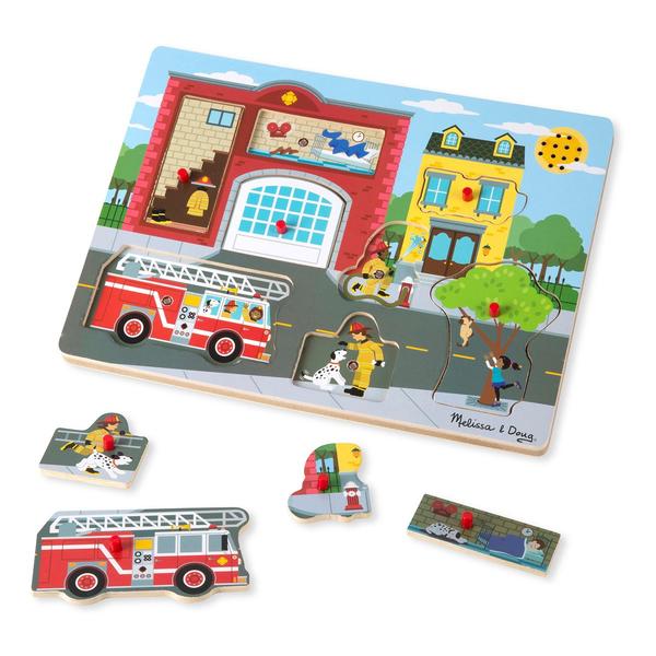 Melissa & Doug(R) 6pc. Around the Fire Station Sound Puzzle alternate view
