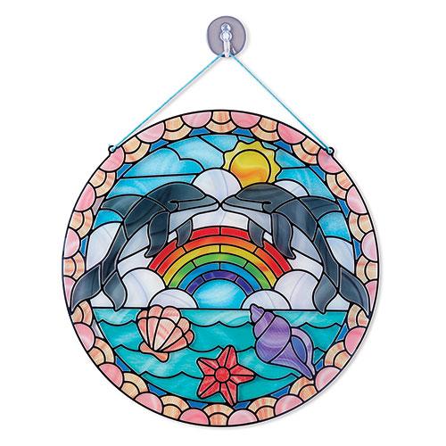 Melissa & Doug(R) Stained Glass - Dolphins