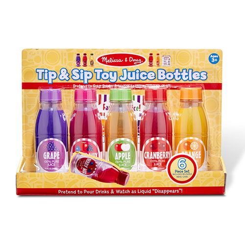 Melissa & Doug(R) Tip & Sip Toy Juice Bottles