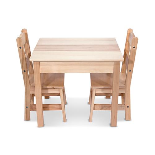 Melissa & Doug(R) 3pc. Solid Wood Table & Chairs Set alternate view