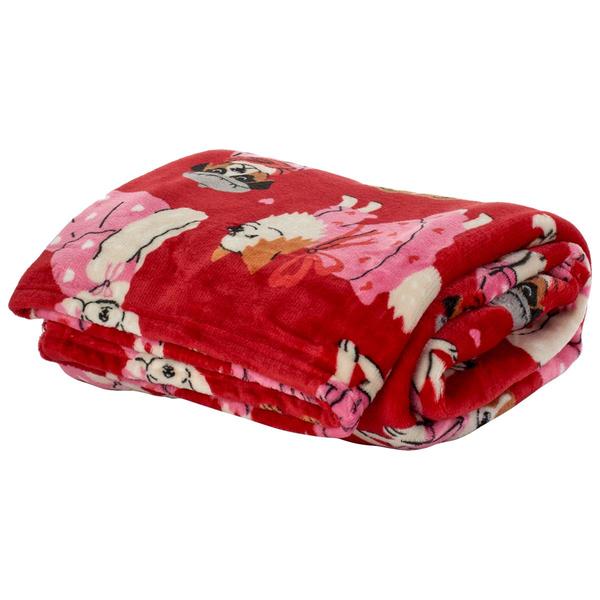 Ashley Cooper(tm) Valentine's Day Puppy Plush Throw
