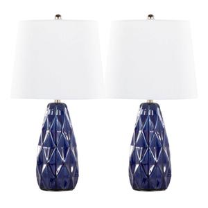 LumiSource Hex 20in. Ceramic Table Lamps - Set of 2
