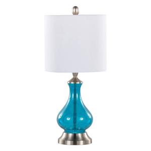 LumiSource Jasmine 22in. Glass Table Lamp