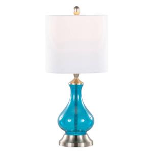 LumiSource Jasmine 22in. Glass Table Lamp alternate view