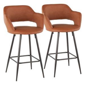 LumiSource Margarite Contemporary Counter Stools - Set of 2