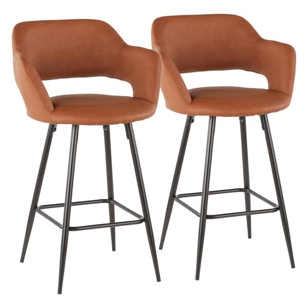LumiSource Margarite Contemporary Counter Stools - Set of 2