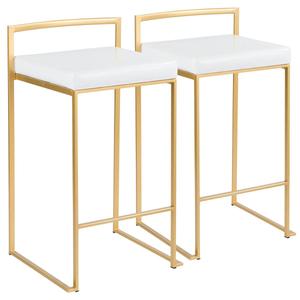 LumiSource Fuji Contemporary-Glam Counter Stools - Set of 2