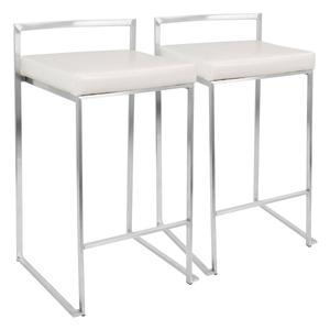 LumiSource Fuji Contemporary Stackable Counter Stools - Set of 2