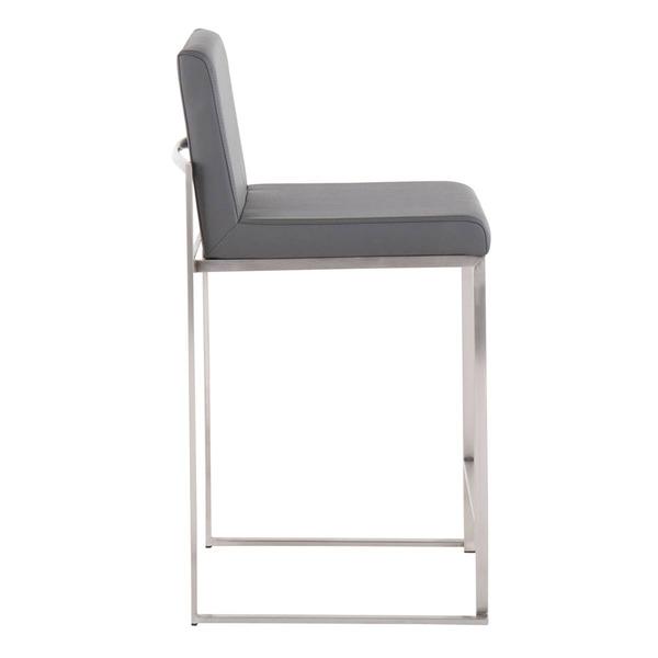 LumiSource Fuji Contemporary High Back Counter Stools - Set of 2 alternate view