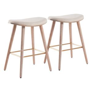 LumiSource Saddle Contemporary Counter Stools - Set of 2