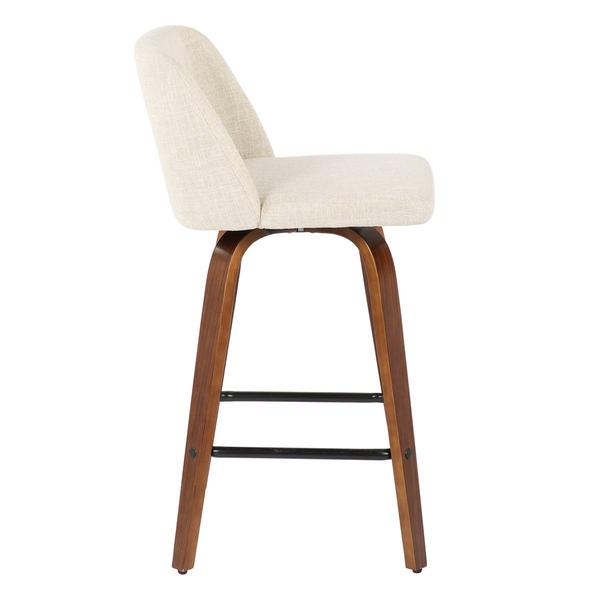 LumiSource Toriano Mid-Century Modern Counter Stools - Set of 2 alternate view