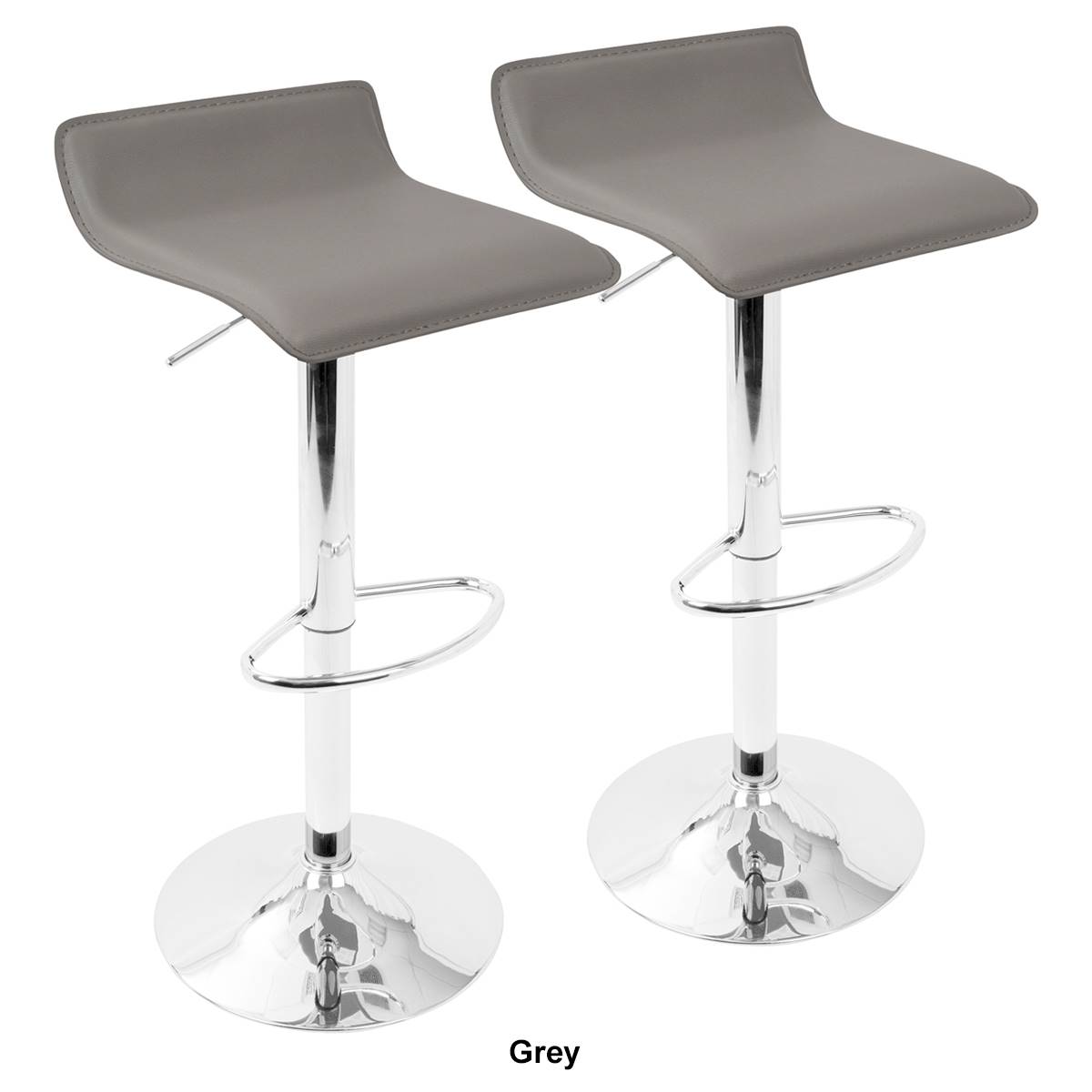 LumiSource Ale Contemporary Adjustable Bar Stools - Set Of 2