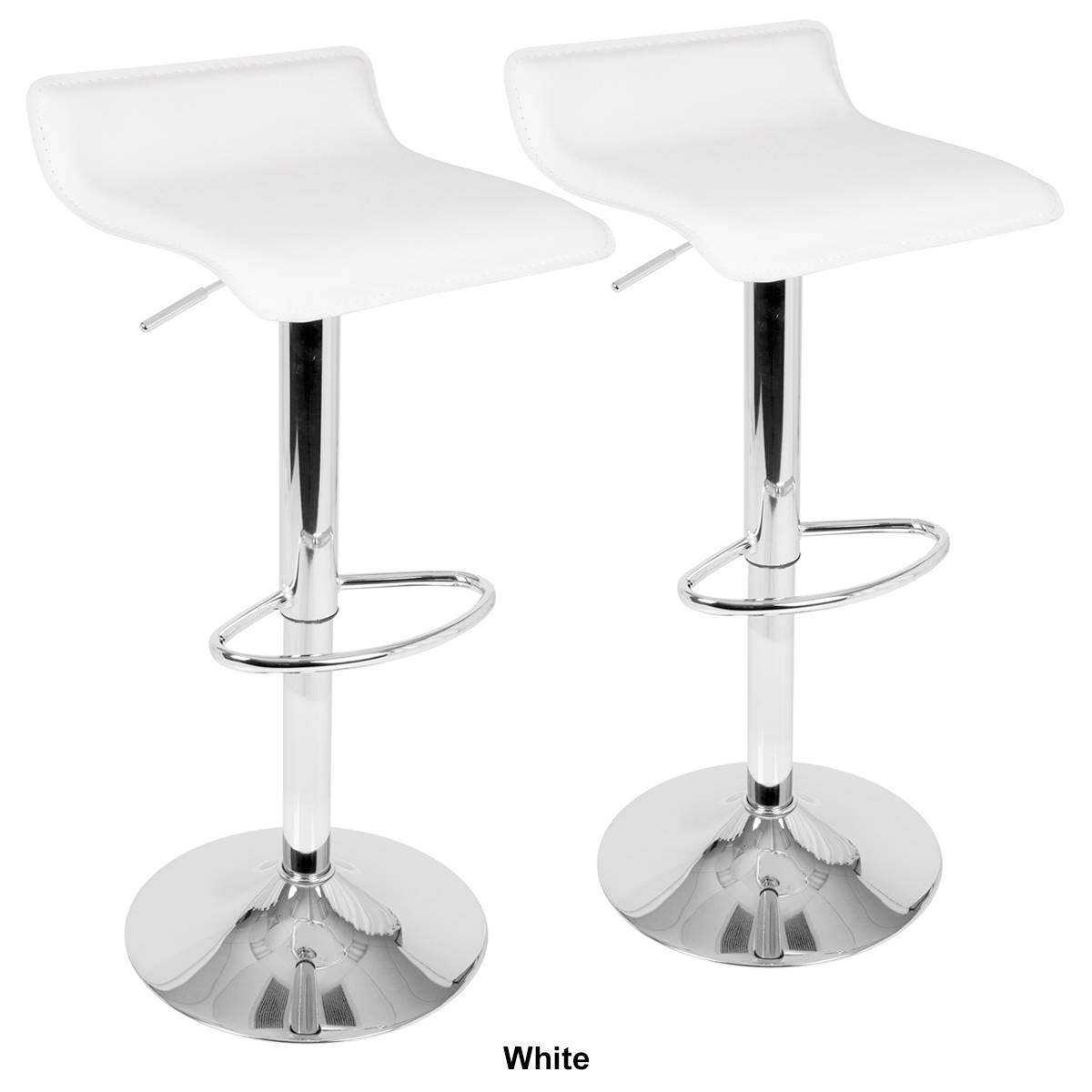 LumiSource Ale Contemporary Adjustable Bar Stools - Set Of 2