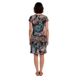 Petite Connected Apparel Short Sleeve Tropical Sarong Wrap Dress alternate view