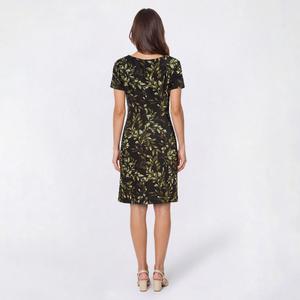 Petite Connected Apparel Short Sleeve Leaf Sheath Dress alternate view