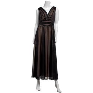 Petite Connected Apparel Surplice Neck Ruched Waist Evening Gown