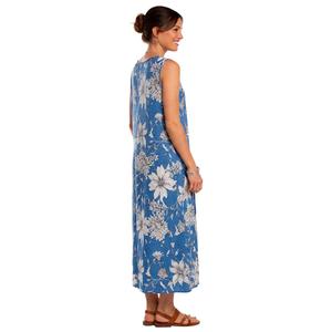 Plus Size Connected Apparel Sleeveless Floral Challis Midi Dress alternate view