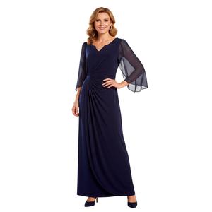 connected apparel dresses 3/4 Sleeve Solid Draped Sheath Dress Eden Coutures This versatile piece boasts a stunning floral print and a flattering silhouette for every event. Women's Connected Apparel Dresses |