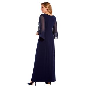 Womens Connected Apparel Sheer Sleeve Hardware Neck Evening Gown alternate view