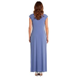 Plus Size Connected Apparel Sleeveless Split Neck Wrap Dress alternate view