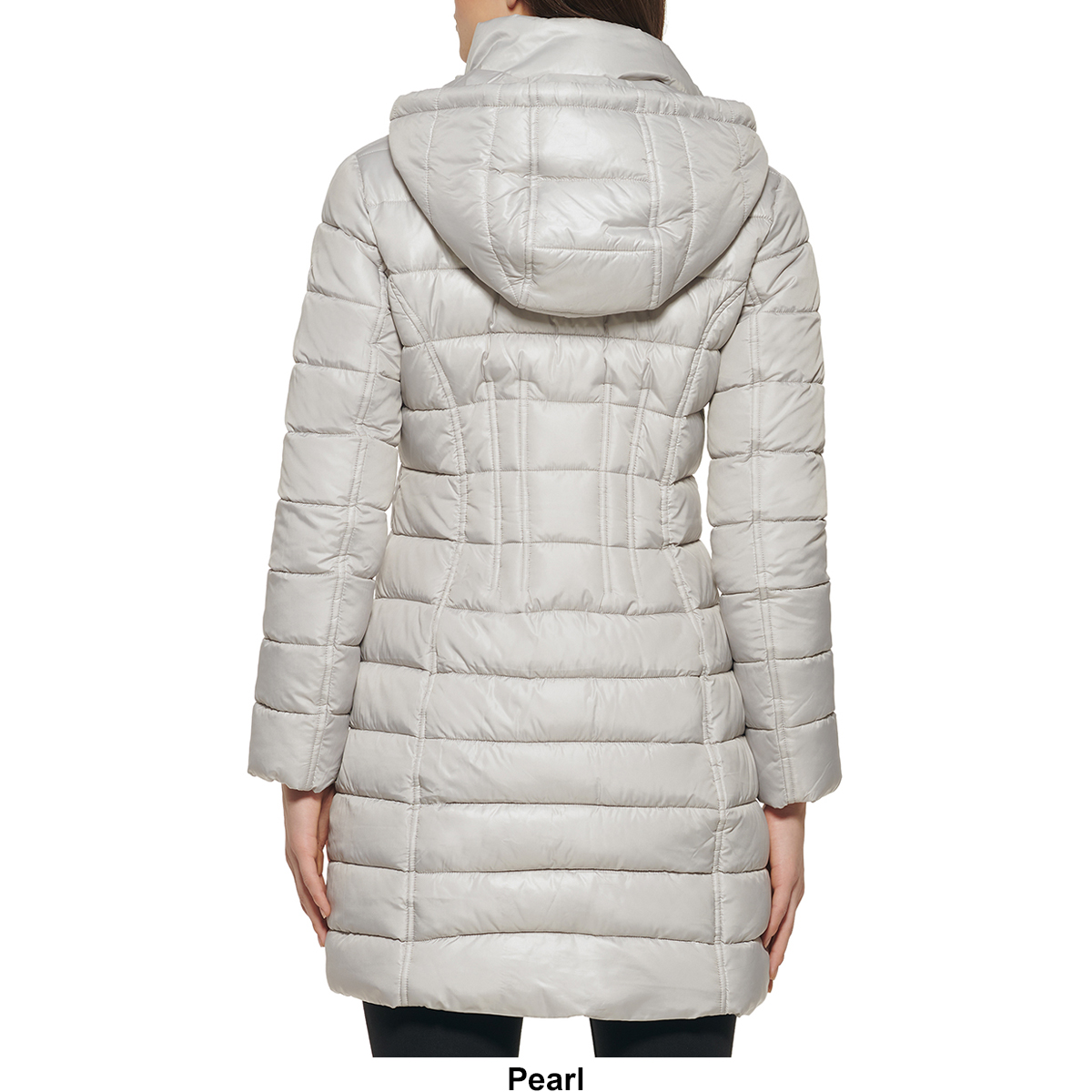 Womens Guess Hooded Puffer Coat