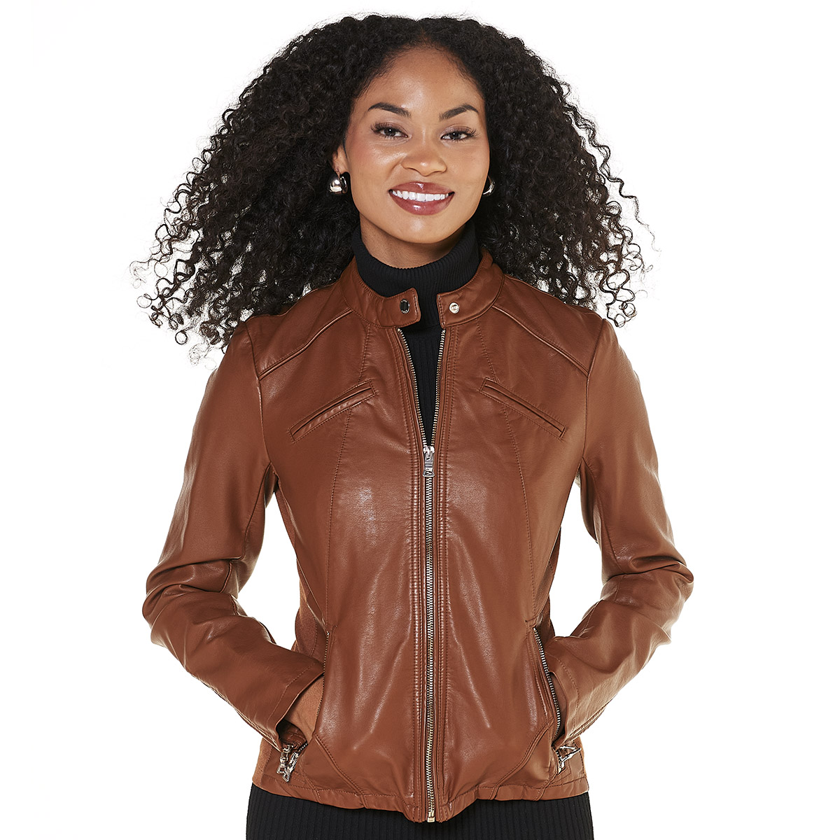 Guess faux fur moto jacket best sale