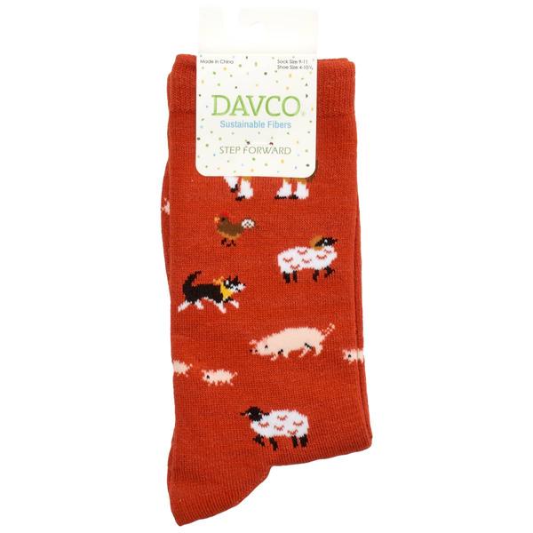 Womens Davco(R) Farm Animals Socks