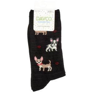 Womens Davco(R) Dogs and Hearts Crew Socks alternate view