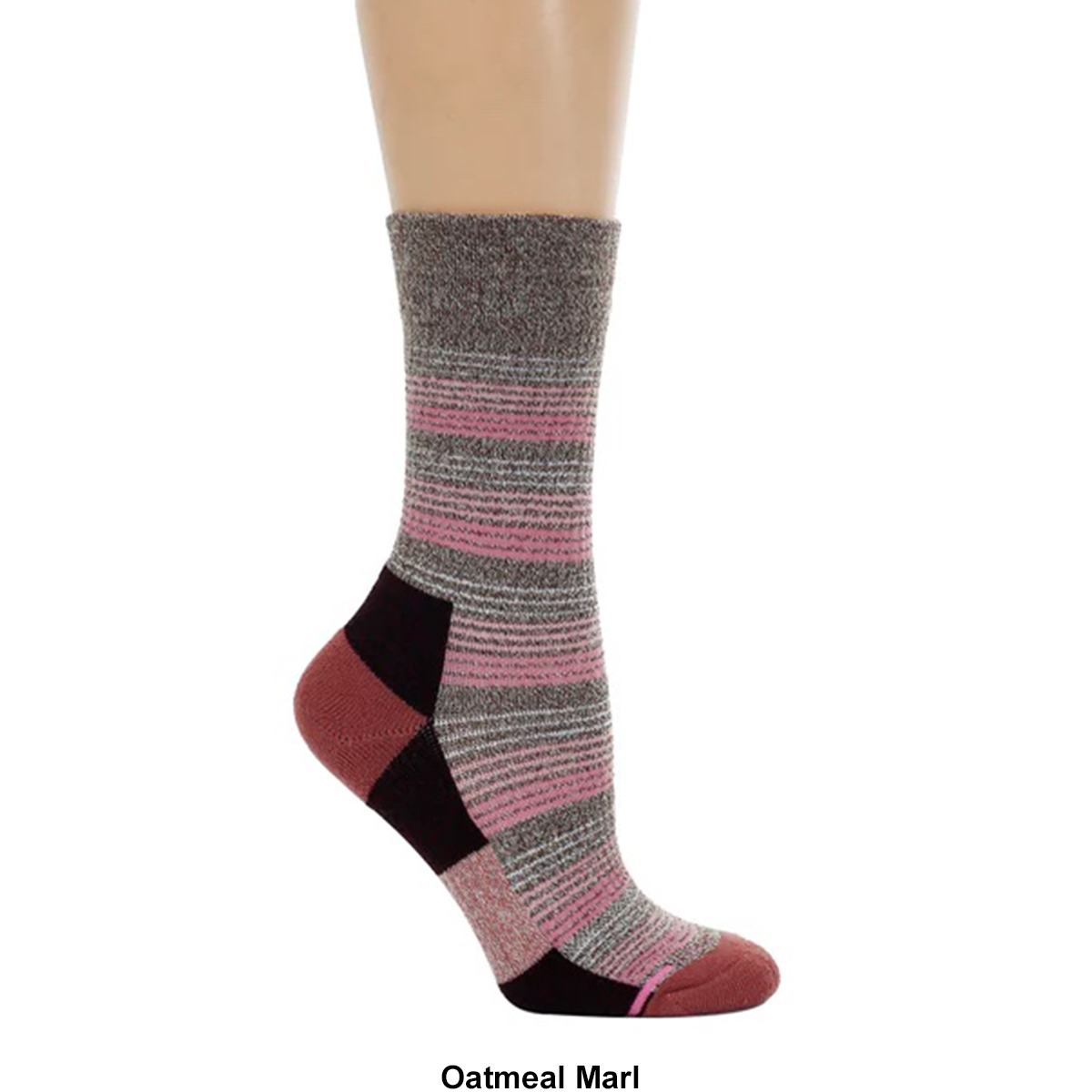 Womens Dr. Motion Waterfall Stripe Crew Socks