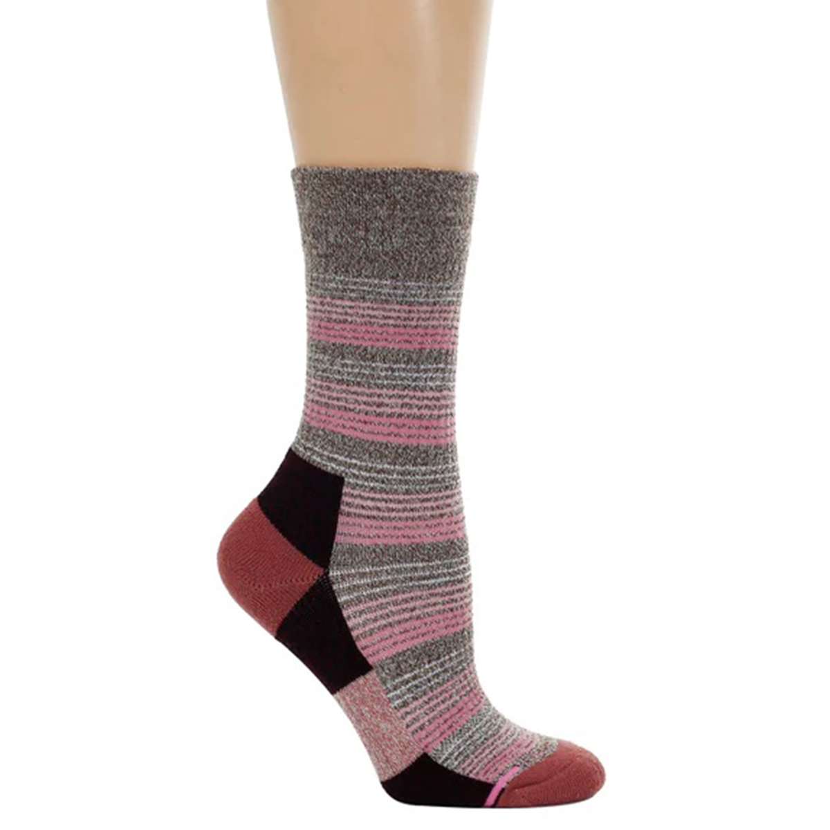 Womens Dr. Motion Waterfall Stripe Crew Socks