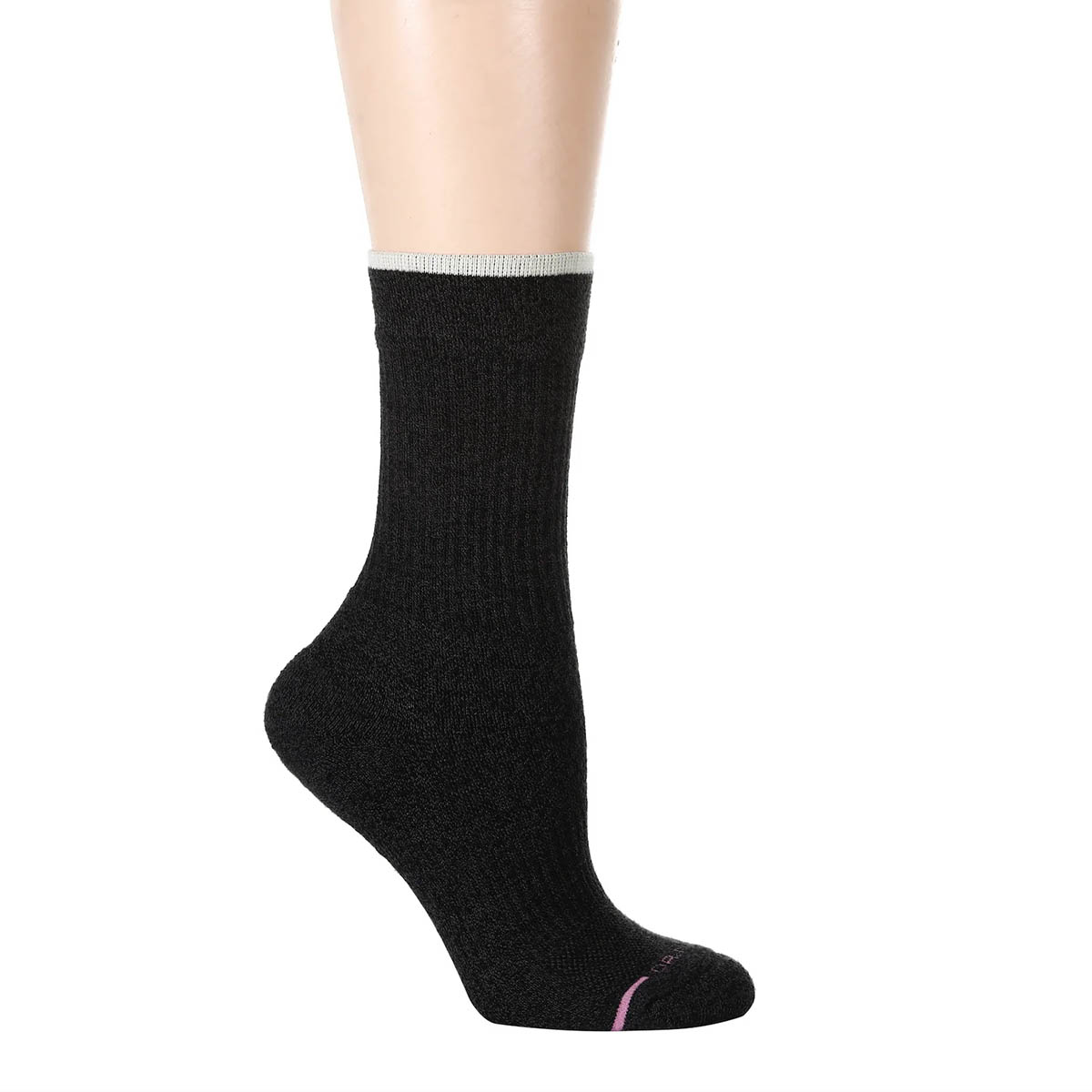 Womens Dr. Motion Plain Knit Crew Socks