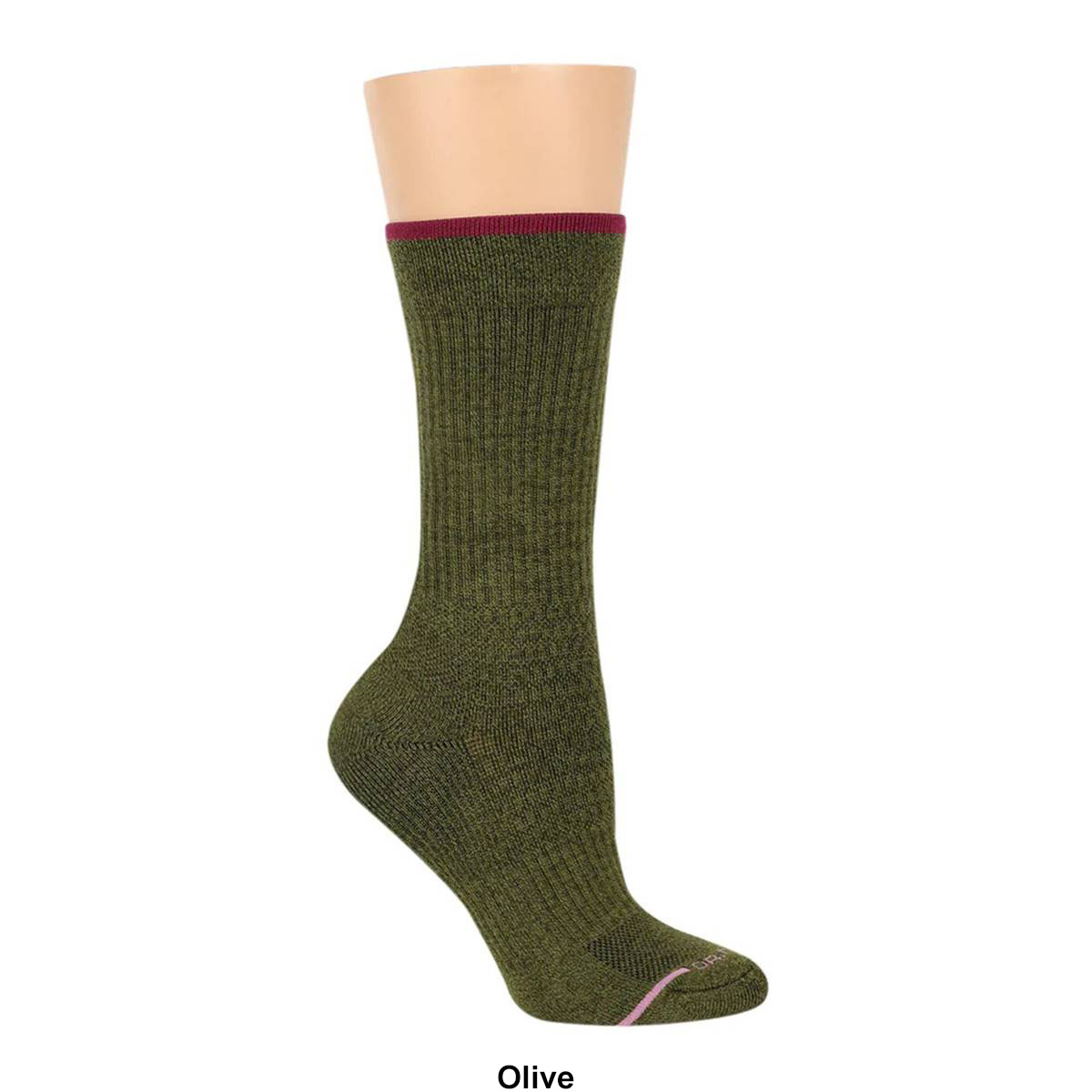 Womens Dr. Motion Plain Knit Crew Socks