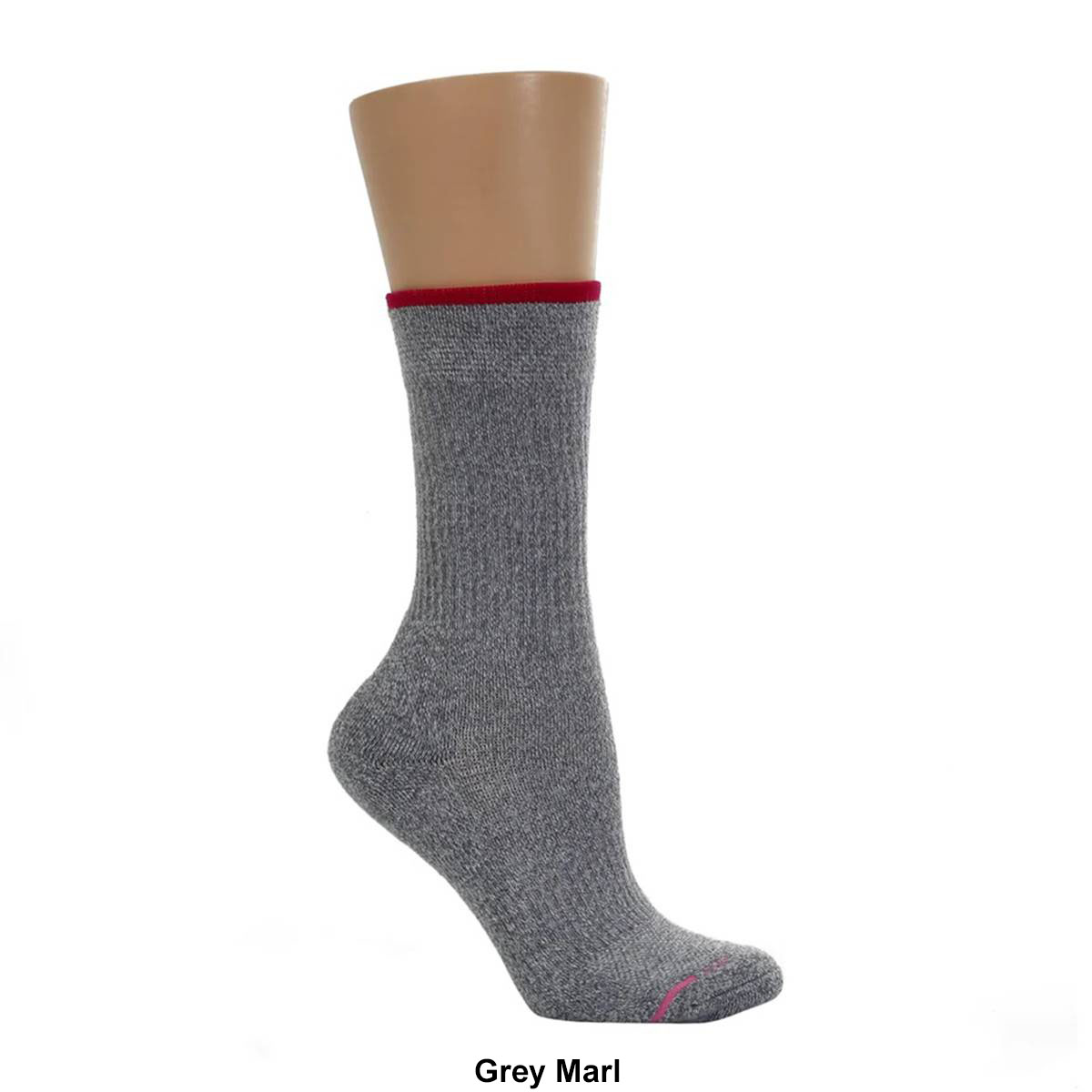 Womens Dr. Motion Plain Knit Crew Socks