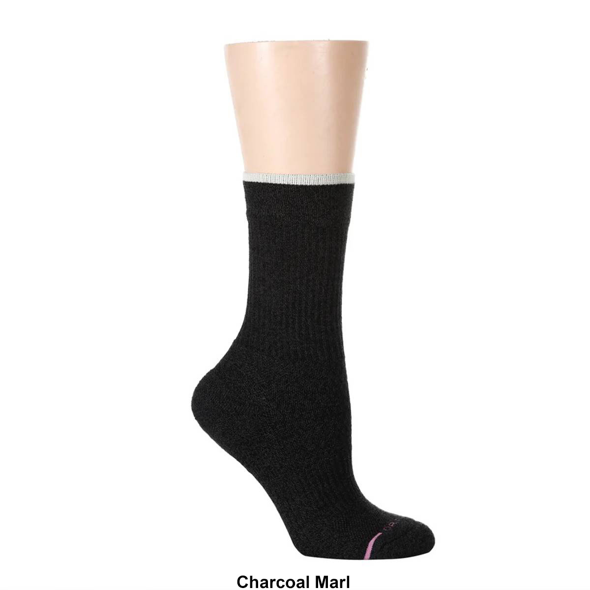 Womens Dr. Motion Plain Knit Crew Socks