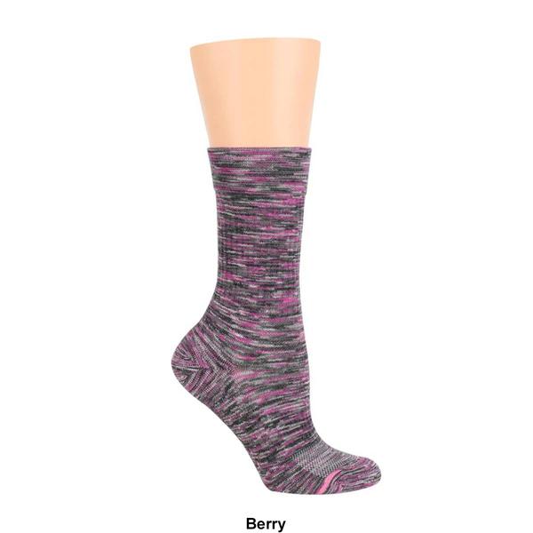 Womens Dr. Motion Space Dye Outdoor Crew Socks alternate view