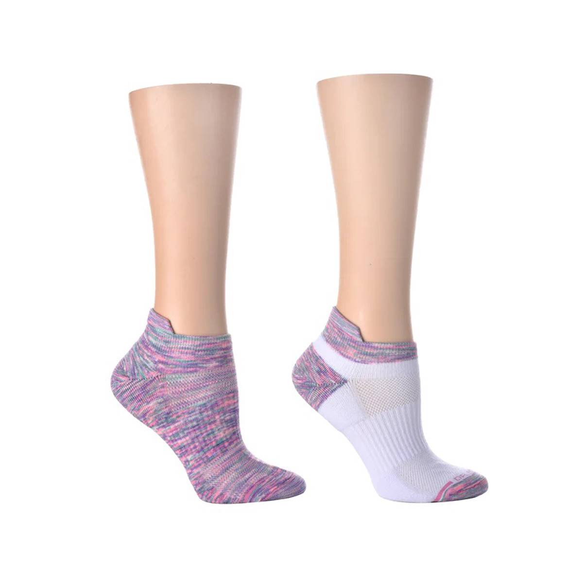 Womens Dr. Motion 2pk Space Dye Compression Ankle Socks