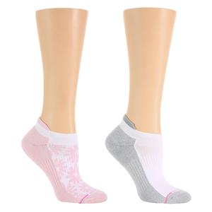 Womens Dr. Motion 2pk. Big Pointelle Floral Low Cut Socks