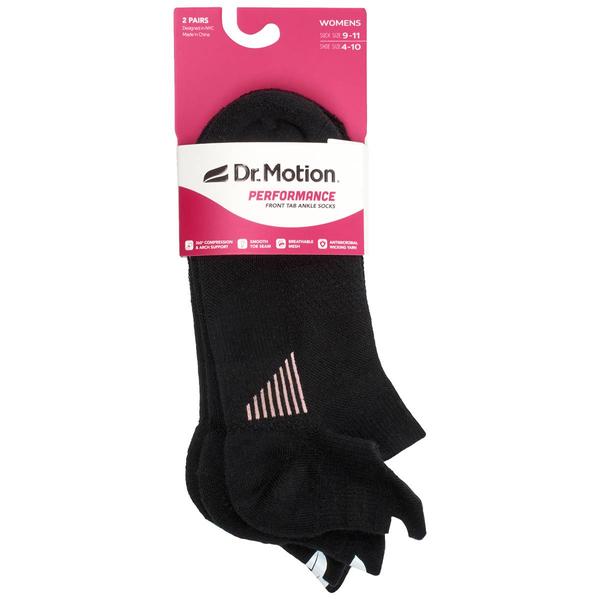 Womens Dr. Motion 2pk. Ankle Socks alternate view