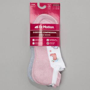 Womens Dr. Motion 2pk. Cowgirl Low Cut Compression Socks alternate view