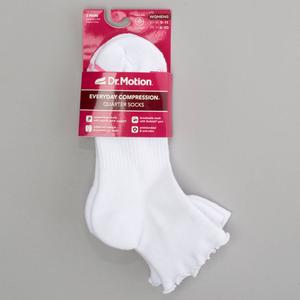Womens Dr. Motion 2pk. Compression Quarter Socks