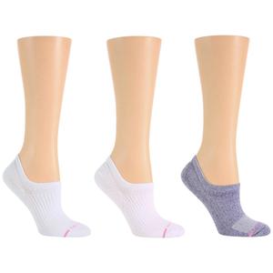 Womens Dr. Motion 3pk. Marled Foot Liner Socks alternate view