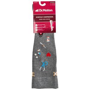 Womens Dr. Motion Medical Grey Compression Knee High Socks alternate view