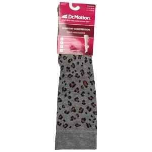 Womens Dr. Motion Leopard Compression Knee High Socks alternate view
