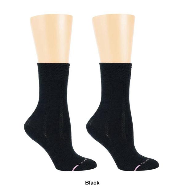 Womens Dr. Motion 2pk. Textured Diabetic Crew Socks alternate view